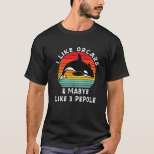 I Like Orcas And Maybe 3 People Vintage Orca Kille T-Shirt