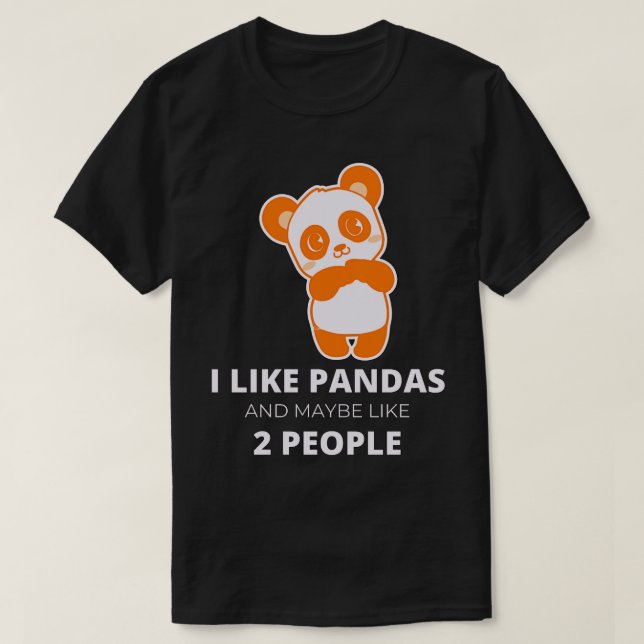 I Like Pandas 2 T-Shirt (Design Front)