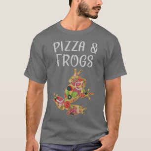 I Like Pizza and Frogs Funny Frog Pizza Lovers Cut T-Shirt