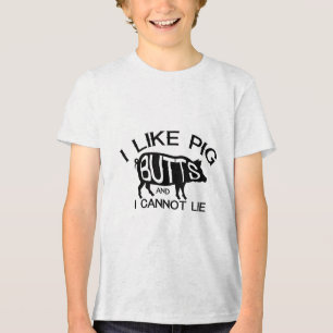 I Like Pork Butts - Funny Grilling Bbq Barbecue Me Tri-Blend Shirt