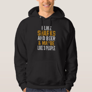 I Like Sharks And Beer  Shark  Scuba Diving Tiger Hoodie