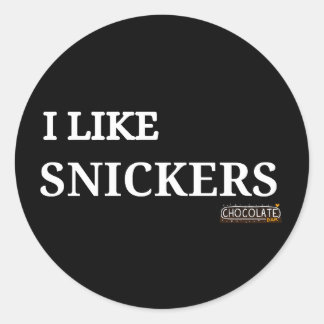 i like snickers classic round sticker