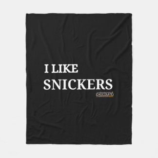 i like snickers fleece blanket