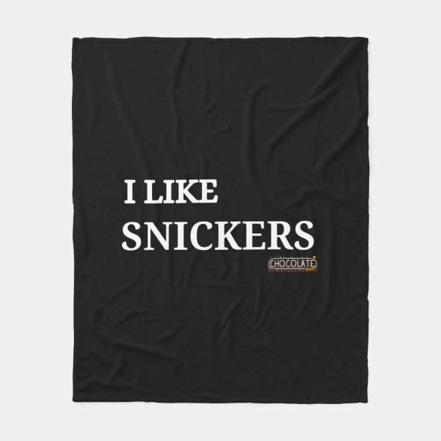i like snickers fleece blanket (Front)
