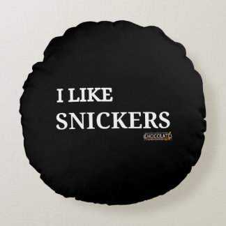 i like snickers round pillow