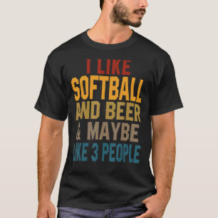 I Like Softball And Beer Softball Coach Dad Mom 1 T-Shirt
