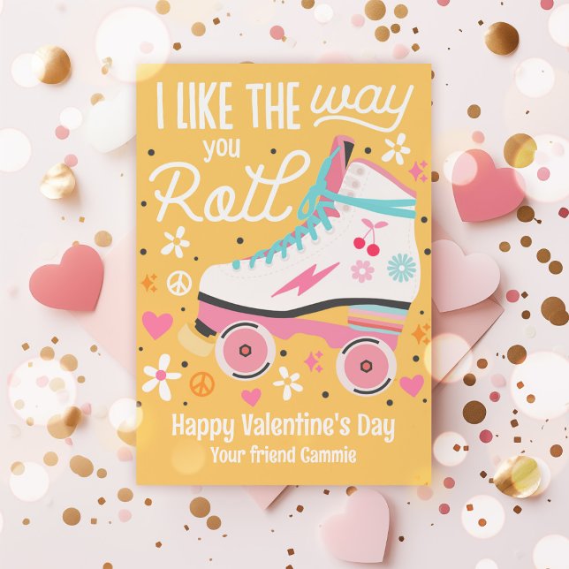 I Like The Way You Roll Valentine Classroom Card (Creator Uploaded)