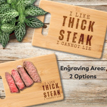 I Like Thick Steak I Cannot Lie Bamboo Etched