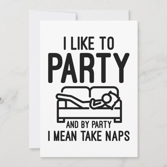 I Like To Party Thank You Card (Front)