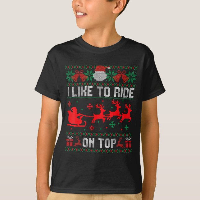 I Like To Ride On Top Christmas Couple Unhinge Paj (Front)