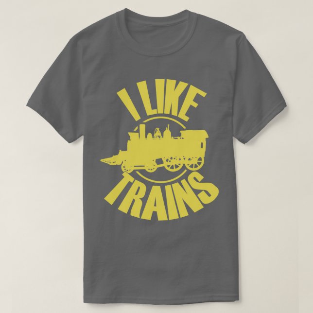 I Like Trains 3 T-Shirt (Design Front)