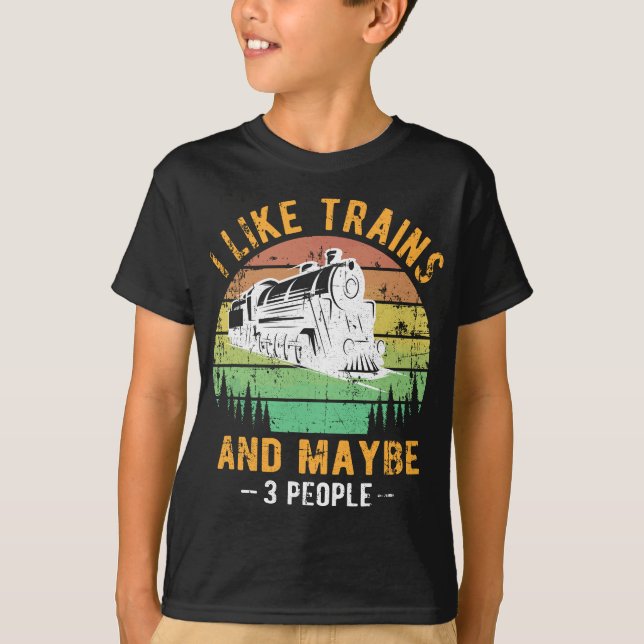 I like Trains Railroad Collector Model Train Gift T-Shirt (Front)