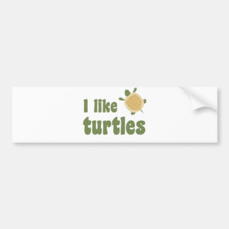 I Like Turtles Bumper Stickers - Car Stickers | Zazzle