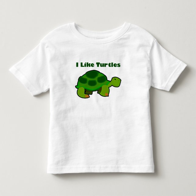 I Like Turtles - Toddler Fine Jersey T-Shirt (Front)