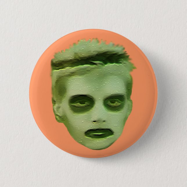 I Like Turtles Zombie Kid - Badge Pinback Button (Front)