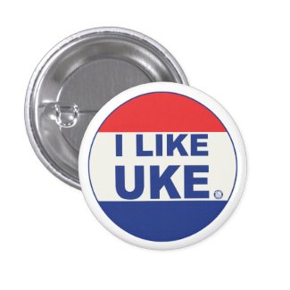 I Like Uke Red, White and Blue Round Button