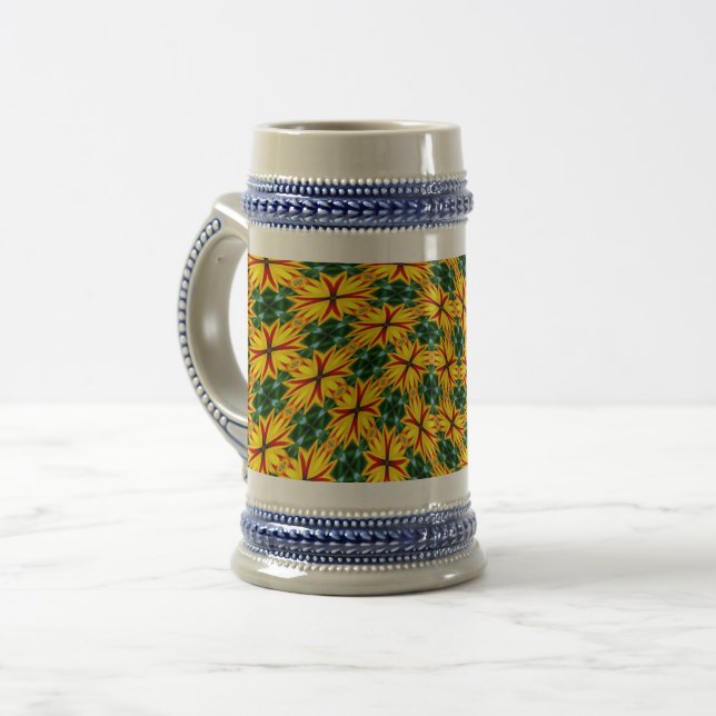 I Like Unique Flowers Beer Stein (Front Left)