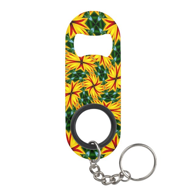 I Like Unique Flowers Keychain Bottle Opener (Back)