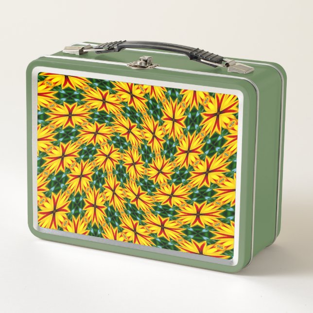 I Like Unique Flowers Metal Lunch Box (Front)