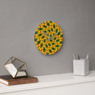I Like Unique Flowers Round Clock