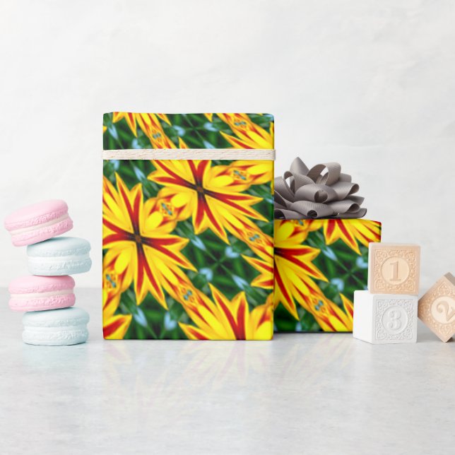 I Like Unique Flowers Wrapping Paper (Baby Shower)