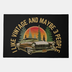 I like vintage and maybe 3 people classic car doormat