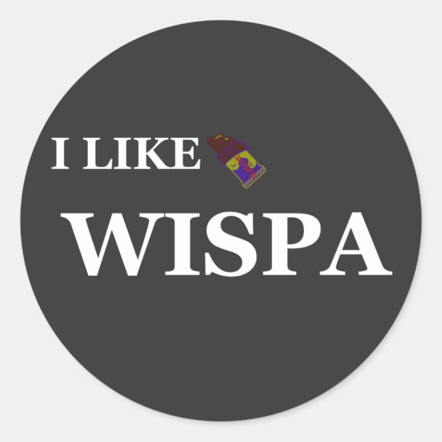 i like wispa classic round sticker (Front)