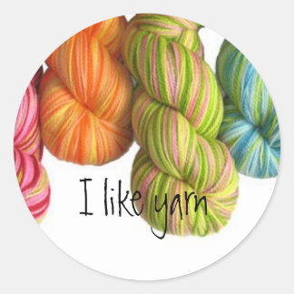 I like yarn classic round sticker