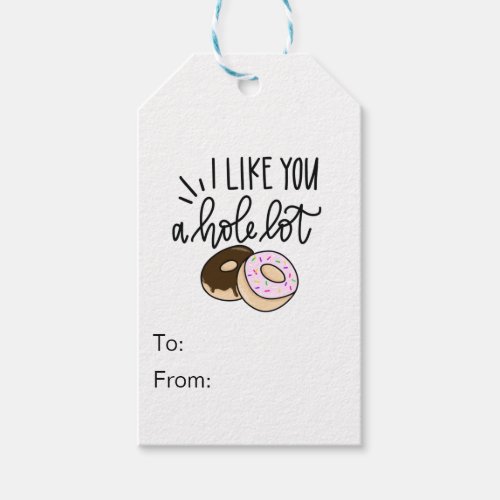 I Like You A Hole Lot _ Donut Valentine Gift Tag