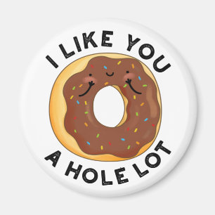 I Like You A Hole Lot Funny Donut Pun Magnet