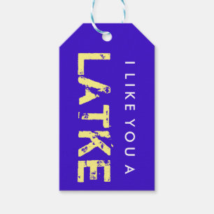 I Like You A Latke Hanukkah Gift Tag