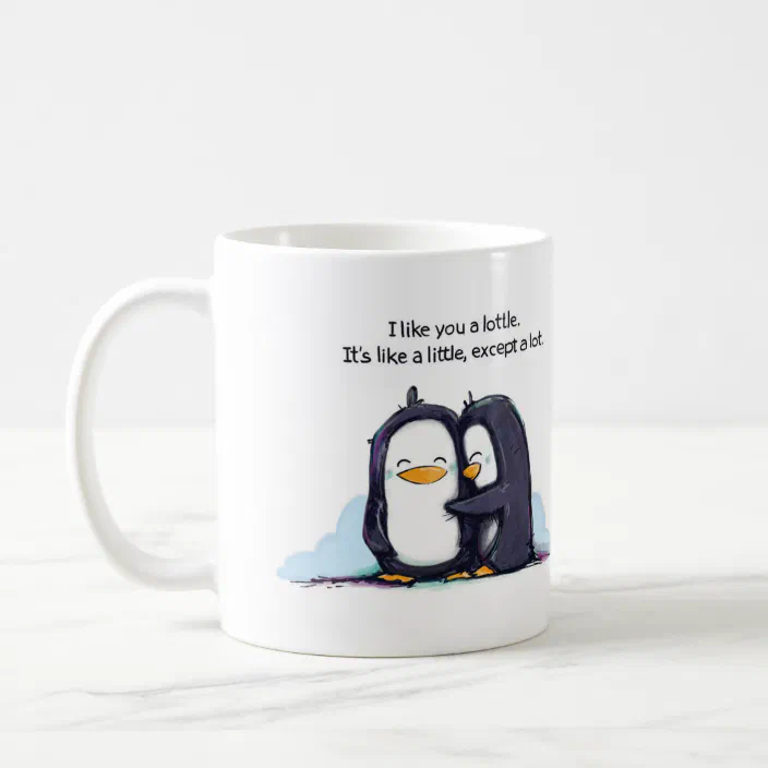 I Like You a Lottle Penguins Funny Gift Mug 11 Oz 