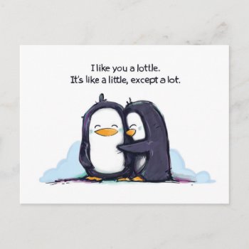 I Like You A Lottle - Postcard by KickingCones at Zazzle