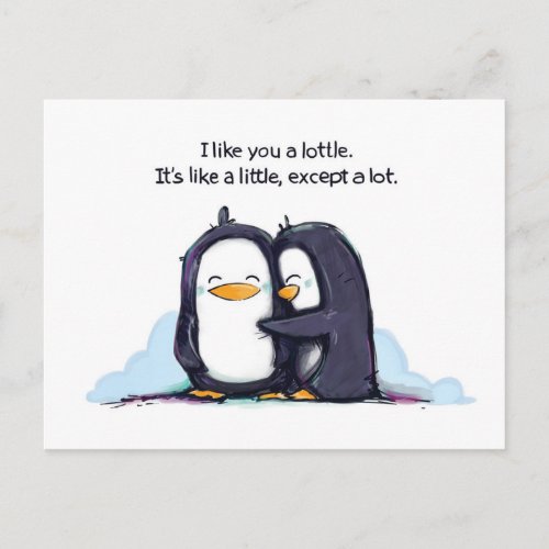 I Like You a Lottle _ Postcard