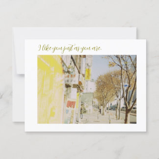I like you just as you are postcard