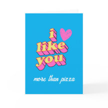 I LIKE YOU MORE THAN GREETING CARD (pink heart)