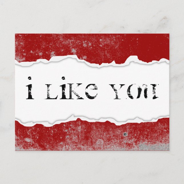 i like you page rip postcard (Front)