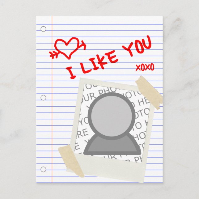 i like you paper postcard (Front)