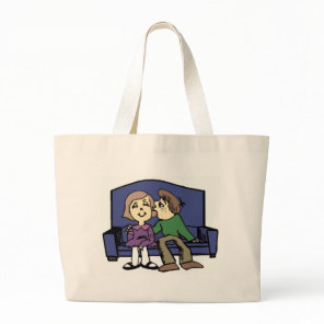 I Like You Valentine Large Tote Bag