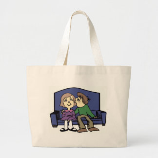 I Like You Valentine Large Tote Bag