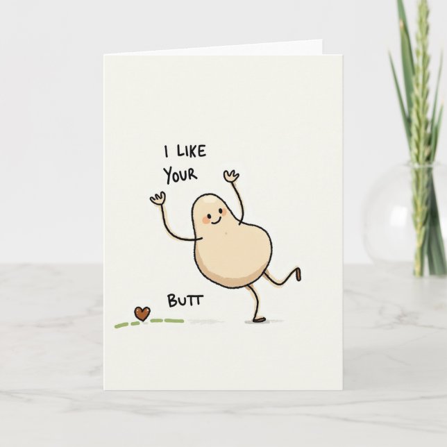 I Like Your Butt Funny Love Card (Front)