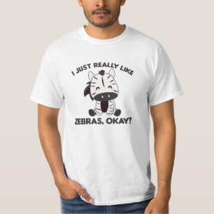 I Like Zebras Okay Sweet Zebra Safari Zoo T-Shirt