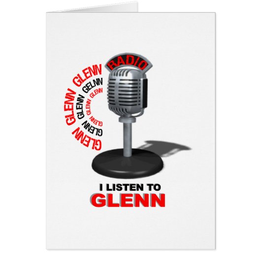 I Listen to Glenn Cards (Front)