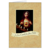 I LIT A CANDLE FOR YOU TODAY SACRED HEART JESUS (Front)