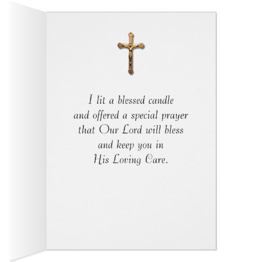 I LIT A CANDLE FOR YOU TODAY ST. THERESE (Inside (Right))