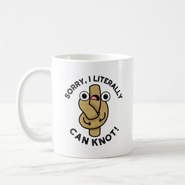 I Literally Can Knot Funny Rope Pun  Coffee Mug (Left)