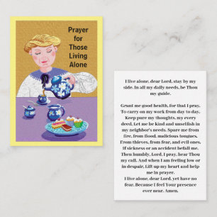 I live alone prayer card
