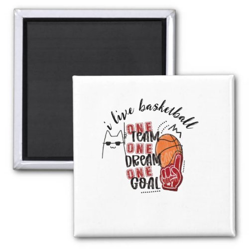 i live Basketball funny t_shirt Magnet
