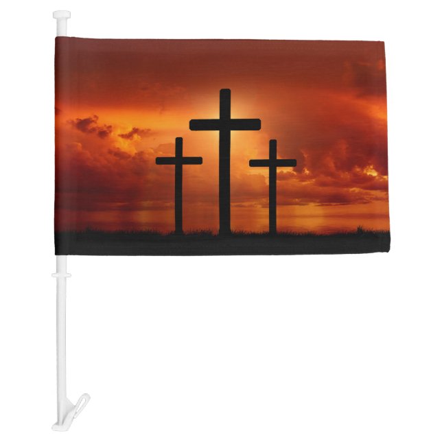 I Live By Faith in the Son of God Car Flag (Front)