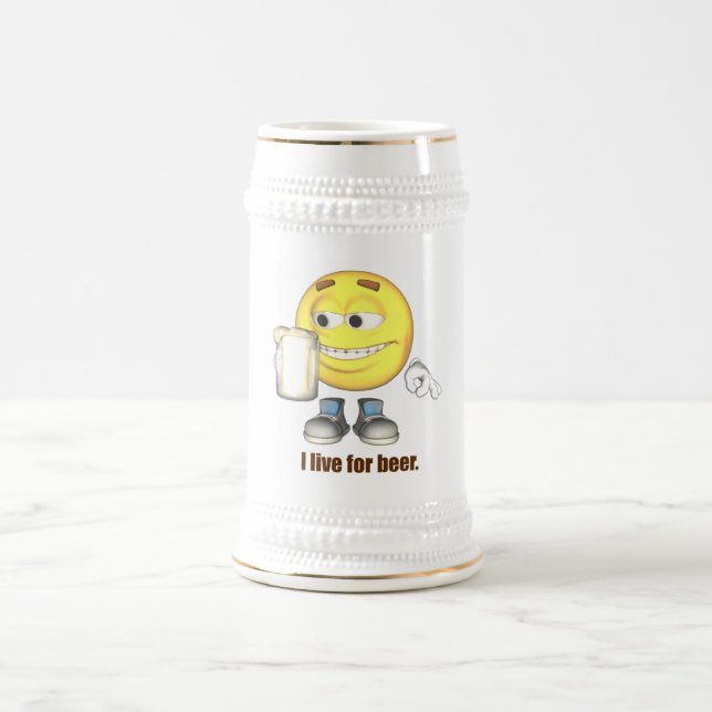 I Live for Beer Stein (Center)